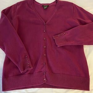 Eddie Bauer Woman’s Plum Color Cardigan